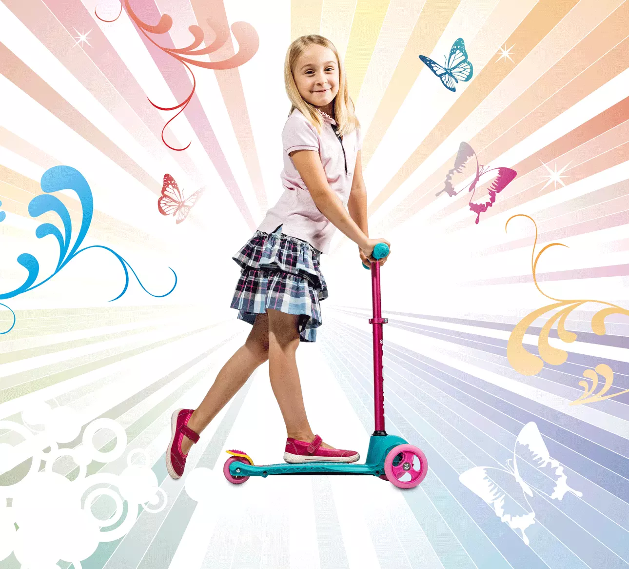 Romobil Hudora Flitzkids, 2.0, Skate Wonders