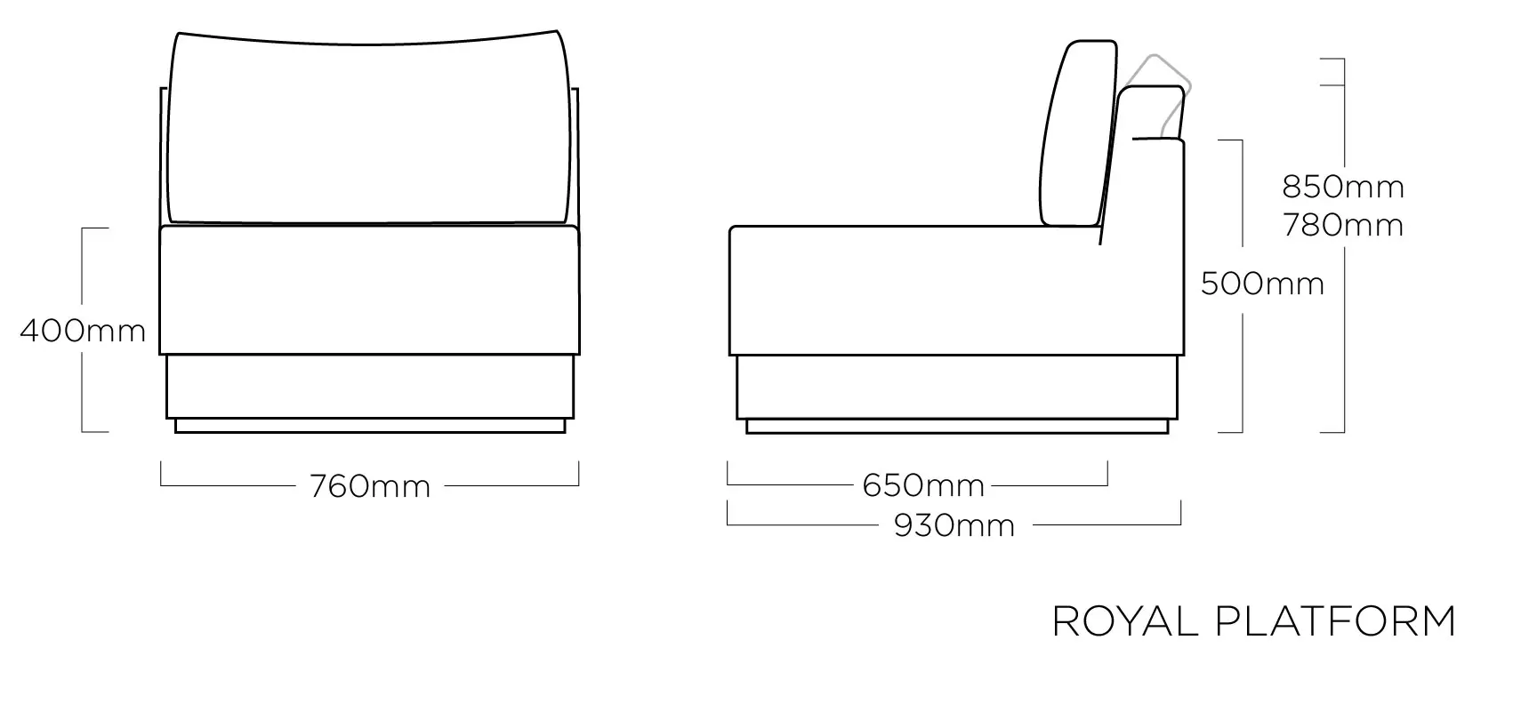 Srednje sjedalo Kettler Royal Platform