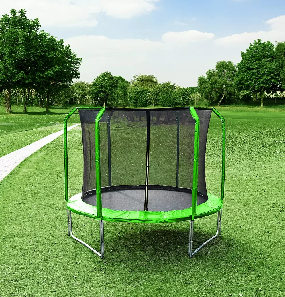 Trampolin LEGONI AERO sa zaštitnom mrežom 305 cm, zelen