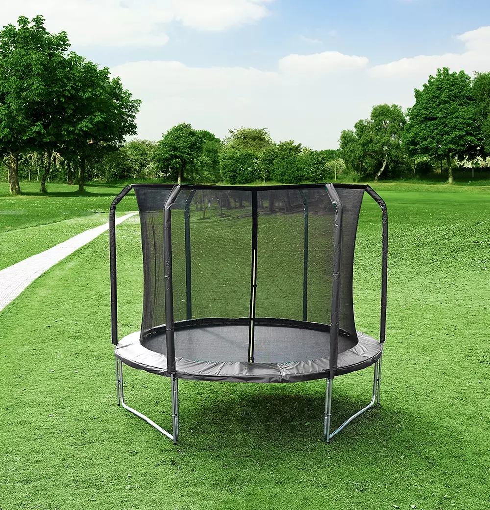 Trampolin LEGONI AERO sa zaštitnom mrežom 366 cm, crni