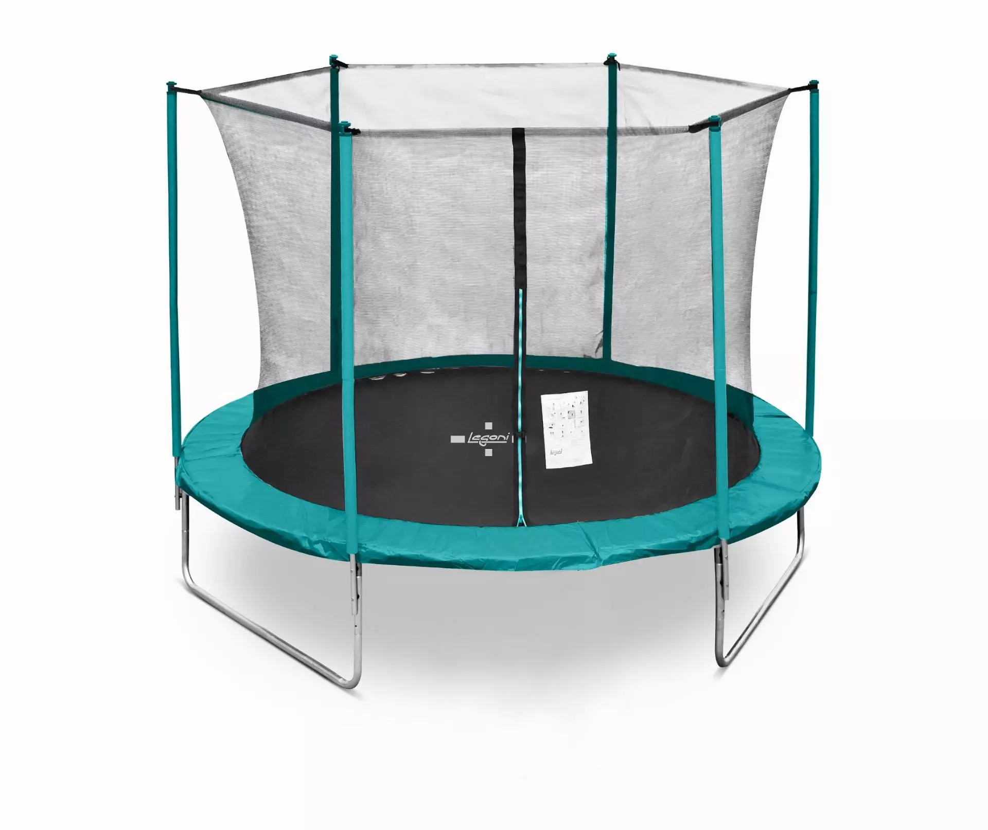 Trampolin LEGONI FUN sa zaštitnom mrežom 366 cm, tamno zeleni