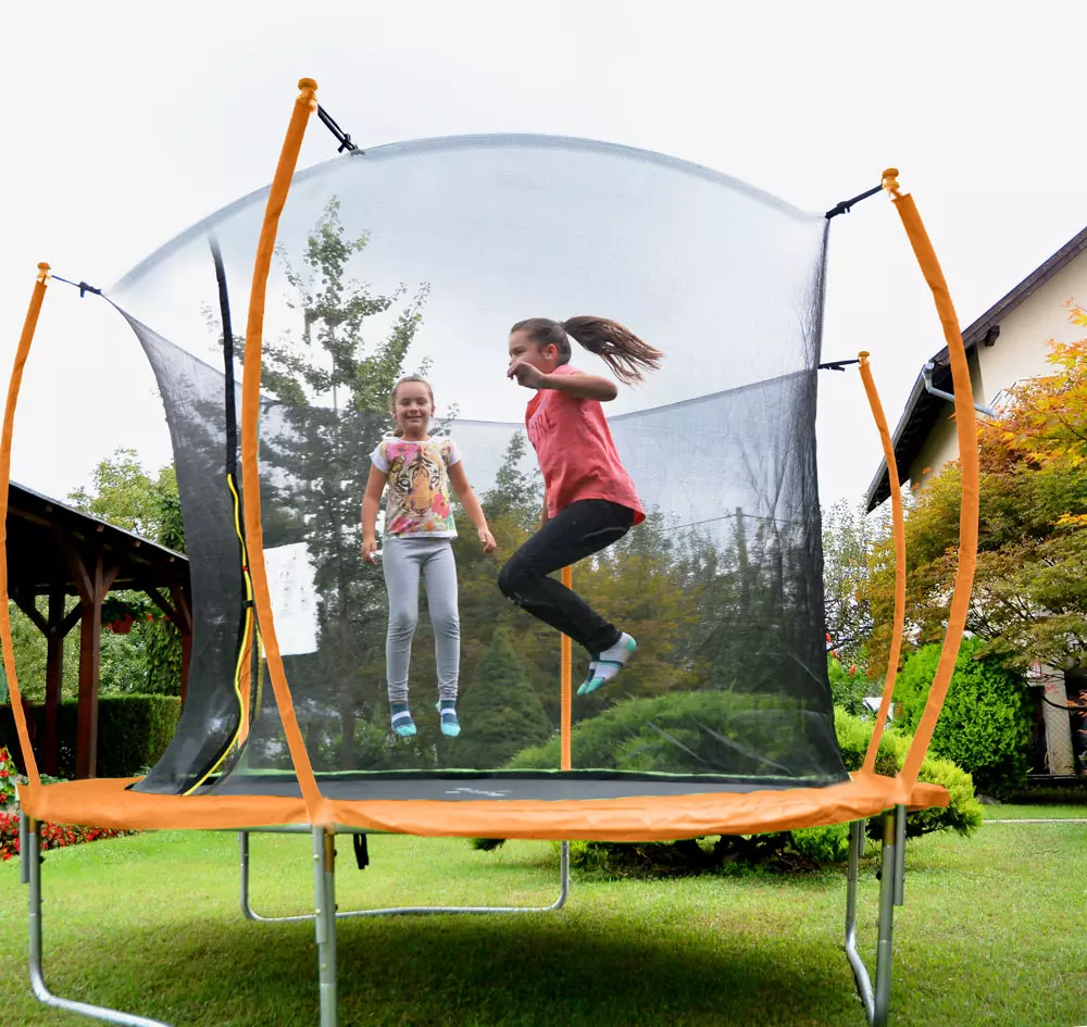 Trampolin LEGONI SPACE sa zaštitnom mrežom 366 cm, narančasti
