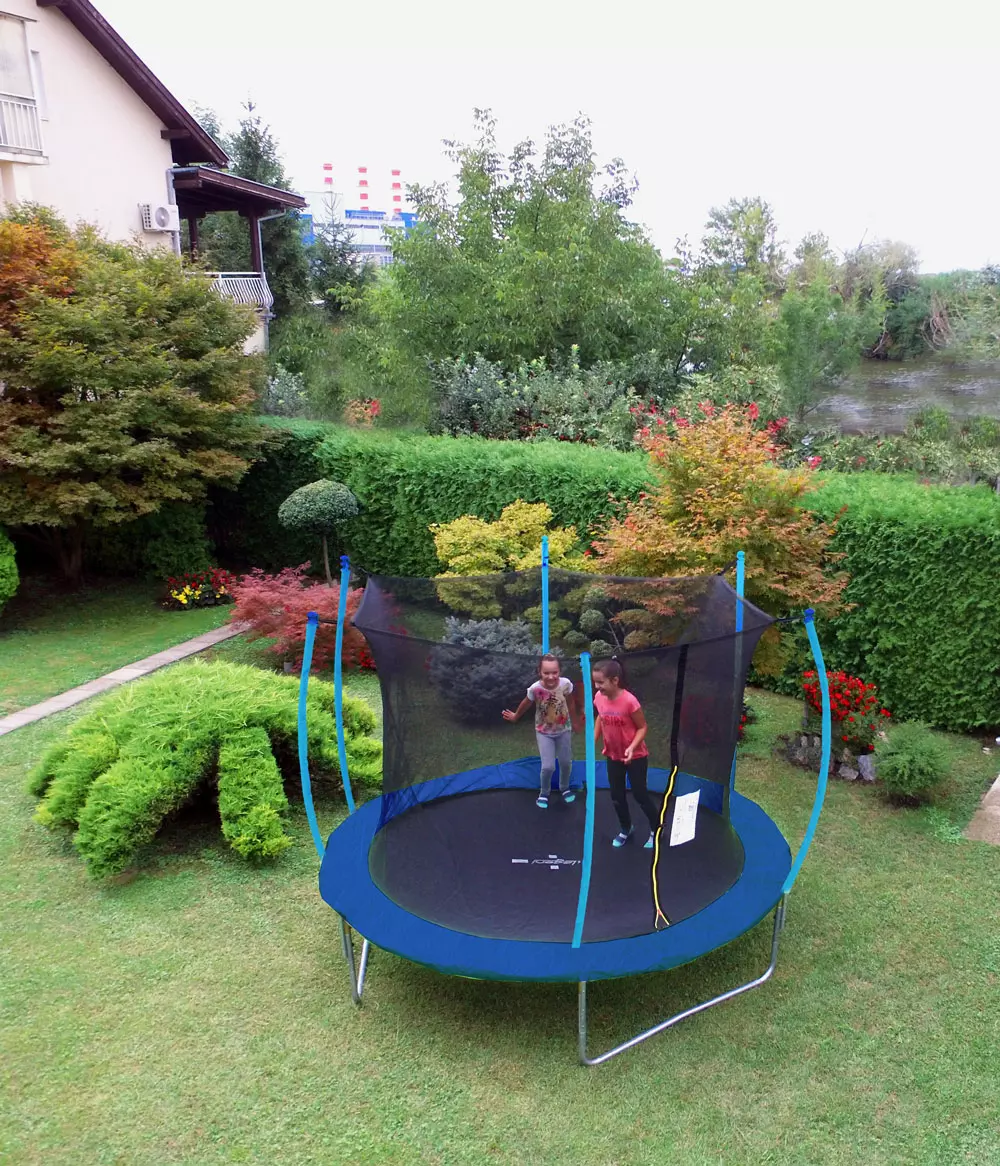 Trampolin LEGONI SPACE sa zaštitnom mrežom 425 cm, plavi