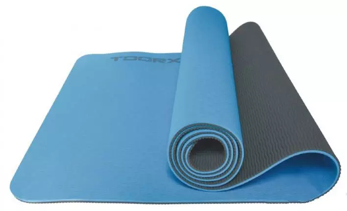 Podloga za jogu Toorx 183 x 60 x 0.6 cm, antracit-plava