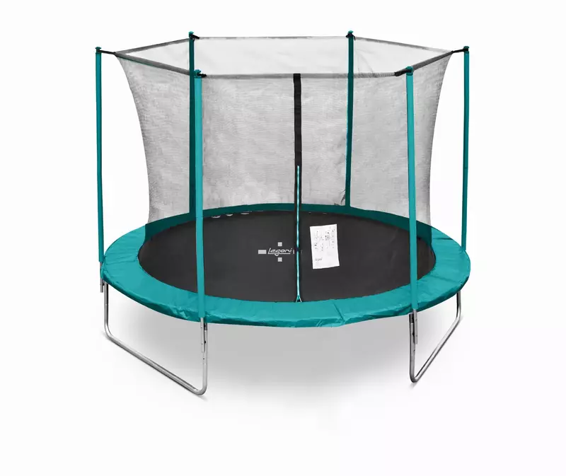 Trampolin LEGONI FUN sa zaštitnom mrežom 366 cm, tamno zeleni