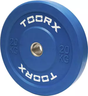 Olimpijski bumper pločati uteg Toorx 20 kg, plavi