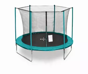 Trampolin LEGONI FUN sa zaštitnom mrežom 366 cm, tamno zeleni
