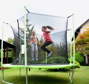 Trampolin LEGONI FUN sa zaštitnom mrežom 366 cm, zelen