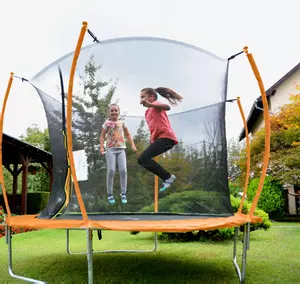 Trampolin LEGONI SPACE sa zaštitnom mrežom 366 cm, narančasti