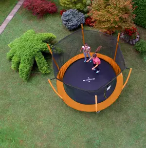 Trampolin LEGONI SPACE sa zaštitnom mrežom 366 cm, narančasti